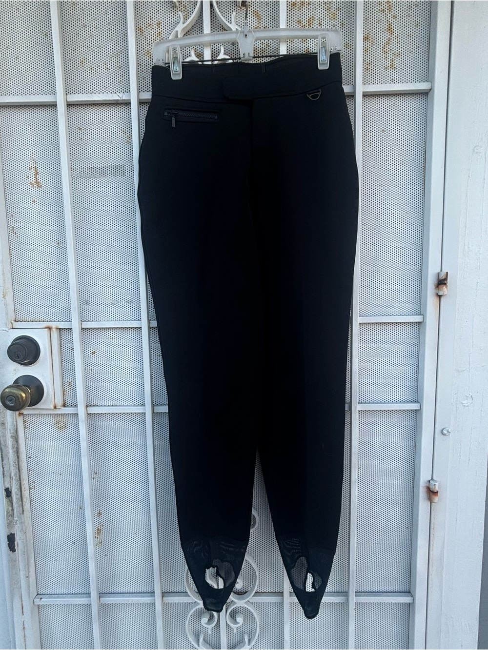 Vintage Eddie Bauer EBTEK Petite 6 Schoeller Stirrup Ski Pants Black W28"XL26"